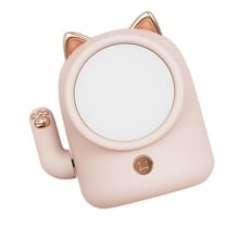 UNOMOR 1 Set of Creative Bedside Lamp Cat Shape Pink Night Light for Indoor Use
