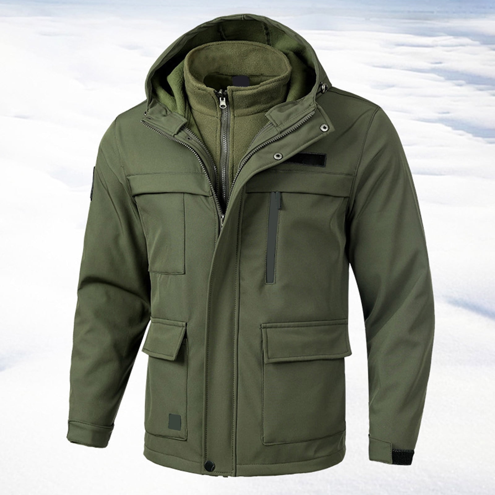 ジャケット・アウター HIKER 2WAY JACKET ACRYLIC PILE size 3 WTOBBY Men's 3-in-1 Double Layer Fleece Jacket, Cold Proof