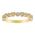 thumbnail image 5 of 14kt Yellow Gold 1/4ct. Diamonds Heart Anniversary Wedding Band Ring, 5 of 6