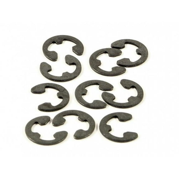 HPI Racing HPIZ244 4 mm E-Clip Spare Parts, Black - 10 Piece
