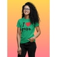 thumbnail image 2 of I Heart Papa Shaped T-Shirt Women -Image by Shutterstock, Female Small, 2 of 4
