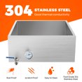 thumbnail image 2 of 24x24x9.5 Inch Maple Syrup Evaporator Pan, 304 Stainless Steel with 1 Valve, Professional Grade for Efficient Home Syrup Boiling, 2 of 8