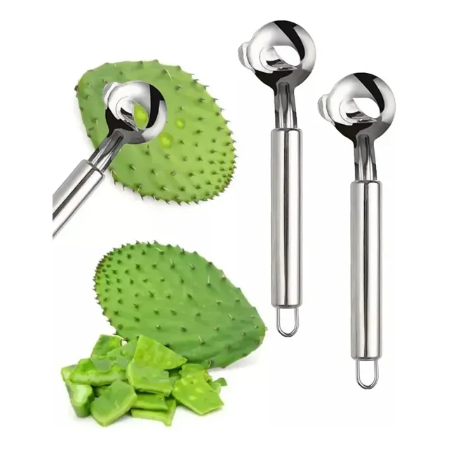 Nuevo 2 Cucharas Pelador De Cactus Pelador De Nopales De