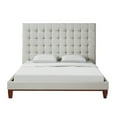 thumbnail image 3 of Inspired Home Scott Linen Upholstered Platform Bed, 3 of 10