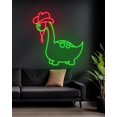 thumbnail image 2 of Handmadetneonsign Cowboy Dinosaur Neon Sign, Cowboy Dinosaur Led Signs, Cowboy Dinosaur Decor, Dino, 2 of 5