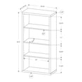 thumbnail image 3 of Bookshelf, Bookcase, Etagere, 5 Tier, 48"H, Office, Bedroom, Brown Laminate, Contemporary, 3 of 5