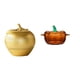 thumbnail image 1 of Escultura de fruta, estatua decorativa de resina, plato para dulces, tarro de vidrio para dulces con tapa, figura decorativa adecuada para decoración, 1 of 8