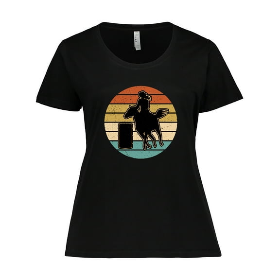 Inktastic Rodeo Barrel Racing Cowgirl Women's Plus Size T-Shirt