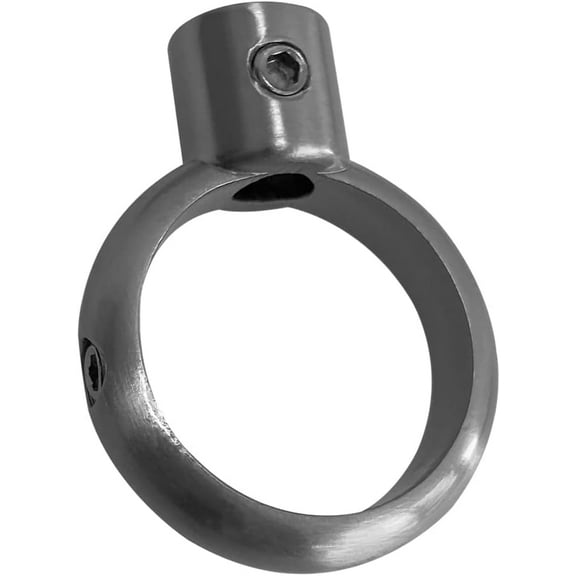 Naiture Shower Curtain Rod 1" Small Looped Ring Accessories, Brushed Nickel Finish