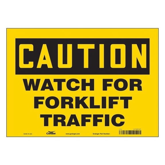 Condor Safety Sign,10 inx14 in,Vinyl 476P27