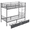 Black | with 2 Drawers, variant on GZXS Metal Bunk Bed Frame Twin Over Twin with Ladder and Guardrail, No Box Spring Needed, Gray