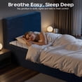 thumbnail image 5 of Vcatnet 16.7 inch Twin Mattress with Headboard, Bedroom Furniture Corduroy Cloud Bed, No Assembly Required, Blue, 5 of 10