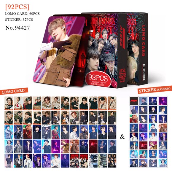 60 photos CARD and 32 sticker of multinational BOY group ATEEZ support photo card sticker LOMO