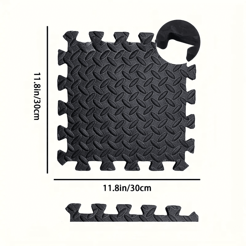 Fitness Interlocking Foam Mats (16-Pack) - Yoga Mats 30x30cm EVA Non-Slip Flooring Suitable for Home Gyms and Yoga Rooms