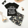 thumbnail image 2 of Toddler Kids Baby Boy Summer Clothes Set 1T 2T 3T 4T 5T Letter Print Short Sleeve Tees and Camouflage Shorts Boys Summer Outfit, 2 of 6
