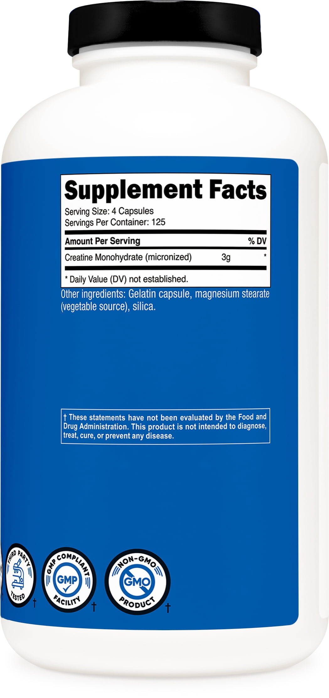Nutricost Creatine Monohydrate 750mg, 500 Capsules - Fitness Supplement