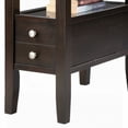 thumbnail image 2 of 24" Tall Traditional Wooden Side Table with 2 Drawers, Espresso Finish, 2 of 5