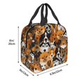 thumbnail image 3 of Easygdp Dogs Different Breeds Bolsa Térmica Premium - Tela Oxford Impermeable, Gran Capacidad, Bolsillo Frontal, Unisex para Trabajo, Escuela, Actividades al Aire Libre y Picnics, 3 of 8