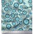 thumbnail image 1 of Soimoi Modal Satin Fabric Floral & Damask Ethnic Decor Fabric Printed Yard 42 Inch Wide, 1 of 3