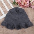 thumbnail image 4 of Gorro de bebé Ticfox cálido a prueba de viento invierno otoño gris, 4 of 9