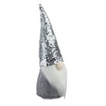thumbnail image 3 of Northlight Standing Christmas Gnome with Flip Sequin Hat - 14" - Silver and Gray, 3 of 7