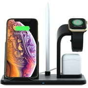 VIVI TECH 3-in-1 Fast Wireless Charger Stand[2019 Upgraded]Qi-CertifiedWireless Fast Charger for All Support Wireless