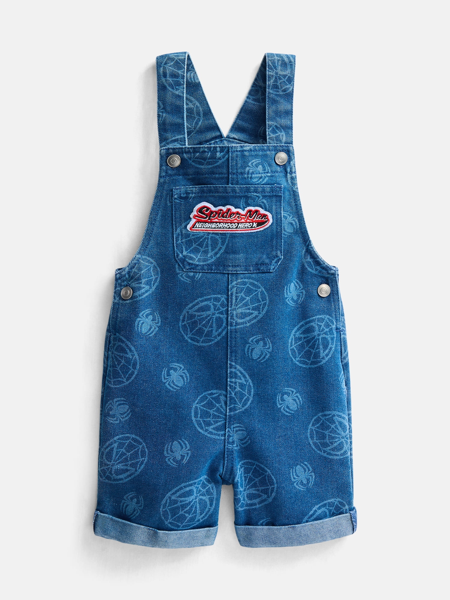 Spider-Man Toddler Boys T-Shirt and Cotton Shortalls Set, 2 Piece, Sizes 12M-5T