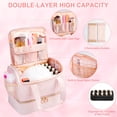 thumbnail image 3 of Bolsa organizadora de esmaltes de uñas Veirdro con capacidad para 50 botellas con lámpara de uñas, 3 of 9