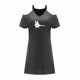 thumbnail image 1 of Vestido de mujer con hombros descubiertos, minivestido de primavera de manga corta para uso diario y viaje S, 1 of 7