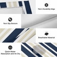 thumbnail image 6 of Navy Blue Khaki Striped Outdoor Rug for Patio/Deck/Porch, Non-Slip Large Area Rug 5 x 8 Ft, Modern Minimalist Ombre Lines Indoor Outdoor Rugs Washable Area Rugs, Reversible Camping Rug Carpet Runner, 6 of 8