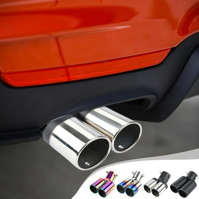 Big Savings! Car Modified Exhaust Pipe Outlet, Universal Stainless Steel Tailpipe Cover, Car Exhaust Tailpipe Decoration, Customizable Exhaust Cover for Automotive Modification