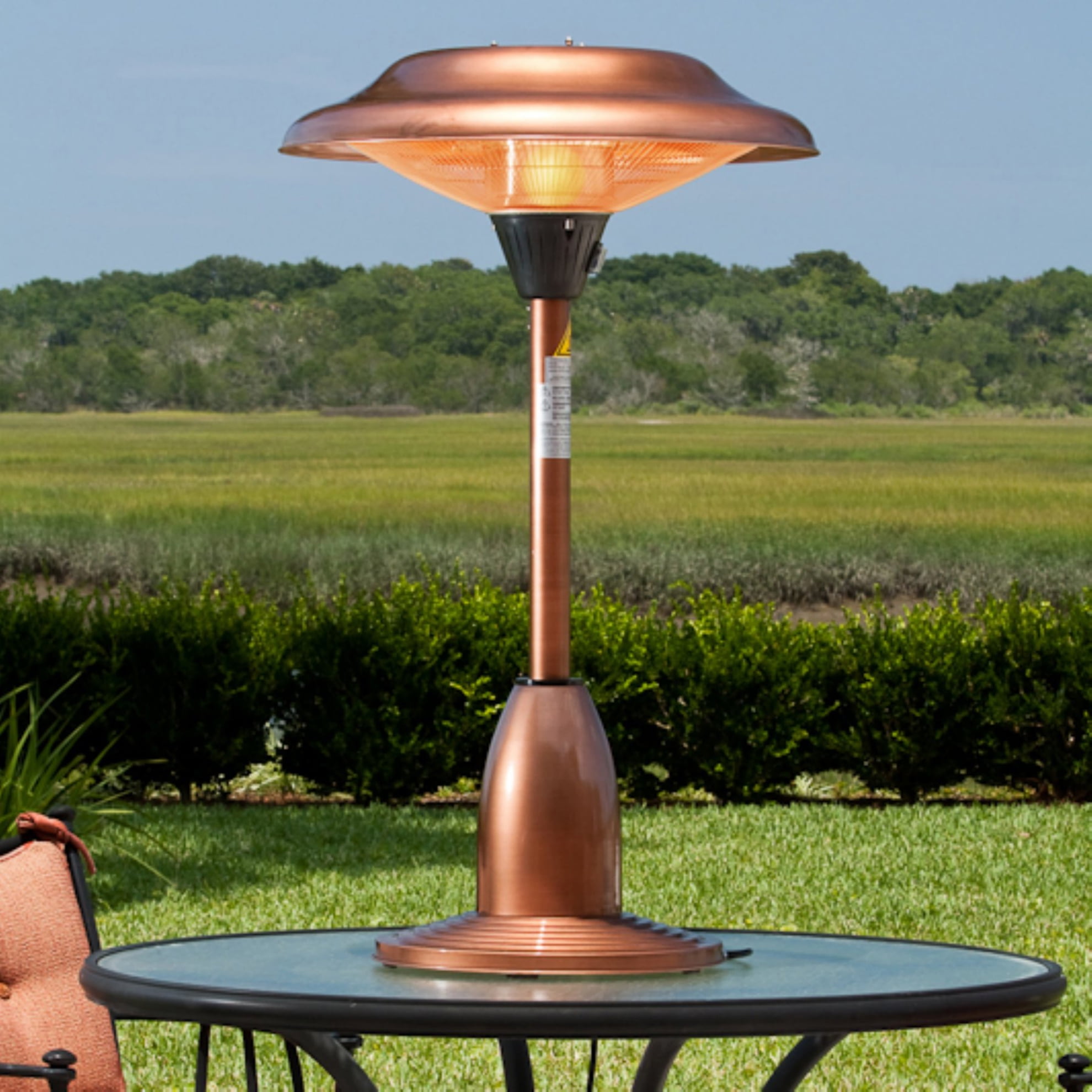 Fire Sense Table Top Round Halogen Patio Heater - Walmart.com