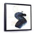 thumbnail image 3 of Underwater Marine Life Classic Blue Square 30 in x 30 in Framed Painting Canvas Art Print, by Designart, 3 of 5