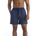 thumbnail image 3 of Hanerdun Men Sport Shorts Male Gym Pants Basketball Activewear with Pockets Navy Blue 2XL, 3 of 5