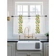 thumbnail image 2 of Yellow Lemon Tier Curtains 24 Inch Length,Sheer Curtains for Bedroom Living Room Window Simple Spring Botanical Fruit Leaves Flower Small Half Window Kitchen Curtains & Drapes 27.5"x24" 2 Panels, 2 of 6