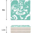 thumbnail image 3 of FMSHPON Nautical Theme Hope is An Anchor of the Soul,Green Set of 4 Coaster for Drinks, Absorbent Ceramic Stone Coasters Cup Mat with Cork Base for Home Kitchen Room Coffee Table Bar Decor, 3 of 4