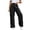 01-pants 27#Black, variant on oqasdz Women Casual Pants High Waist Tied Drawstring Wide Leg Sweatpants with Pockets Comfortable Loose Fit Trousers Versatile Streetwear