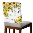 thumbnail image 2 of Sunflower Butterfly Chair Covers Set of 1 Summer Yellow Flower Chair Back Covers Stretch Removable Washable Chairs Slipcovers Chair Protector for Dining Room Kitchen Party Decor, 2 of 5