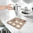 thumbnail image 2 of Stainless Steel Pancake Batter Dispenser, Funnel Dispenser with Stand Baking Tool for Cake Pancakes Cupcakes Baked Good, 2 of 5