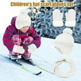 thumbnail image 2 of GJSYRH Kids Boys Hats Toddler Beanies With Scarf Gloves Set White 4-6 Years, 2 of 4