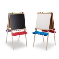 Melissa & Doug Deluxe Standing Art Easel - Dry-Erase Board, Chalkboard, Paper Roller