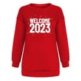 thumbnail image 4 of Costumes de Noël en Solde Femmes Classique Nouvel An Imprimé de Noël Col Rond Manches Longues Sweat-Shirt Ample pour Femmes, 4 of 7