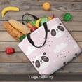 thumbnail image 6 of Naloa Cute Panda Tote Bag for Women, Foldable Tote Bag With Zipper, Large Shoulder Bag, Top Handle Handbag for Travel, Work, Shopping, 6 of 9