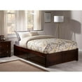 thumbnail image 2 of Leo & Lacey Solid Wood Urban King Storage Platform Bed in Walnut, 2 of 6