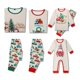 thumbnail image 5 of Conjunto de pijama navideño acogedor para niños de color blanco lechoso, manga larga, cuello redondo, cintura elástica y diseño estampado para edades de 6 a 7 años, 5 of 7