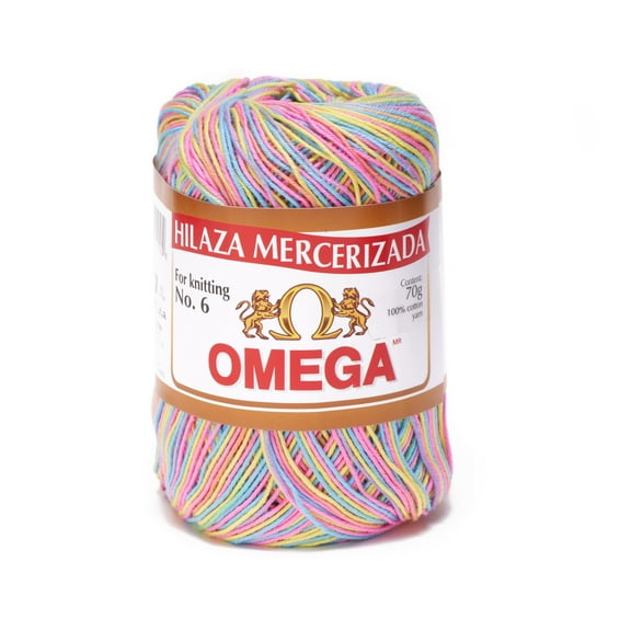 OMEGA NO.6 [70grs] by Omega - Soft Yarn 100% Mercerized Cotton Yarn - Color 37 Pastel Hues 795