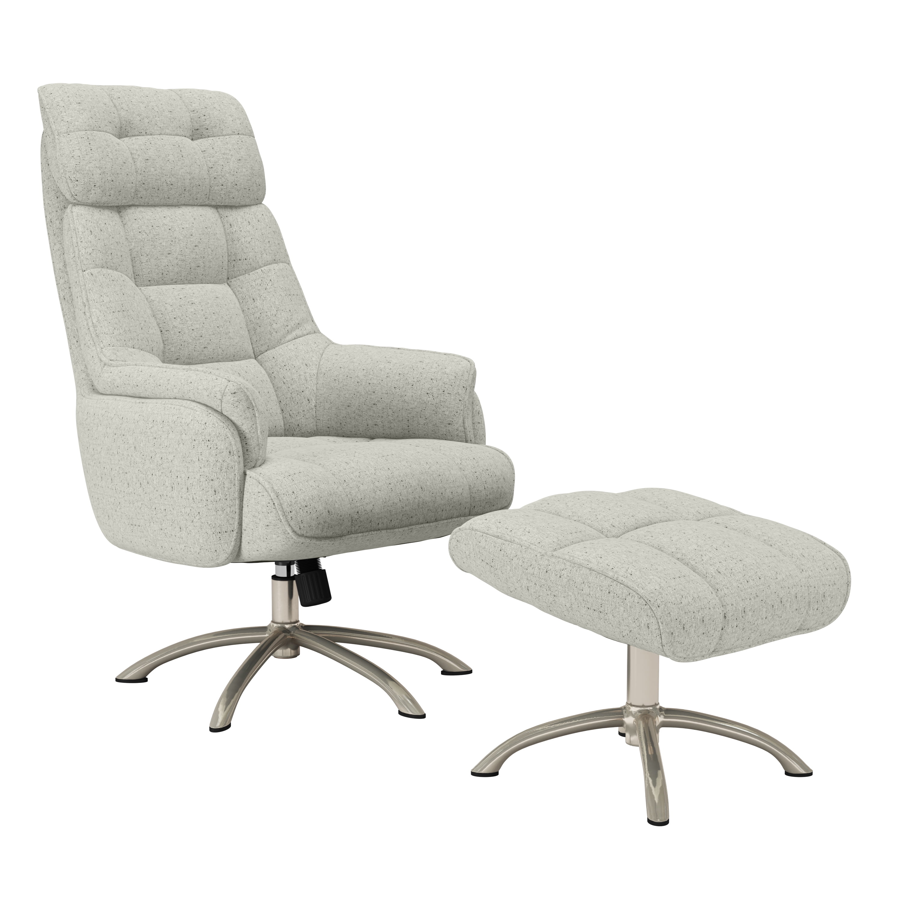 Homesvale Macha Contemporary Swivel Rocker Chair and ...