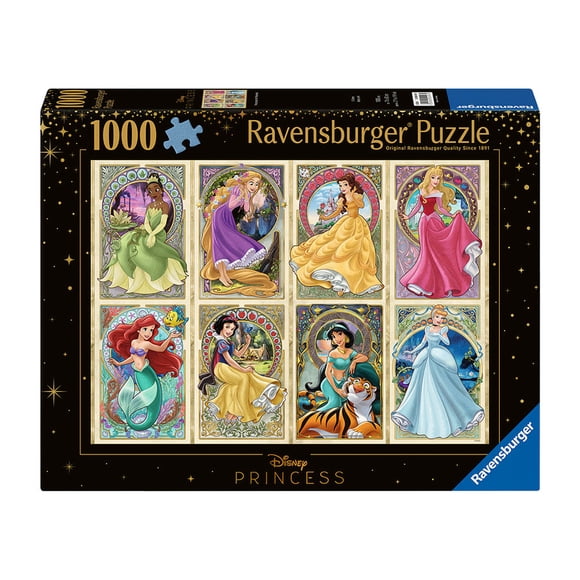 Rompecabezas Ravensburger Disney Princesas Art Nouveau 1000 piezas