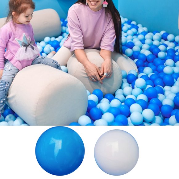 Ensemble de 100 Pcs Balles de Fosse Colorées 2/3 Couleurs Épaissies PE Anti-Écrasement Sans BPA Ni Phtalates Sûres Intérieur Extérieur Bébé Tout-Petit Enfants Balles Rondes Océaniques Jouet de Piscine Kit