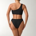 thumbnail image 5 of UTSJKR Womens Bikini Swimsuits Fashion One Shoulder Crop Tankini Tops and Swimming Briefs 2 Piece Bathing Suit Beachwear Black XL, 5 of 7